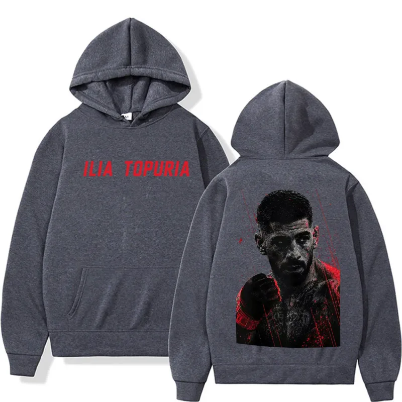 Ilia topuria el matador vintage gráfico hoodies roupas masculinas violência estética camisolas casuais pullovers de lã streetwear — image 4