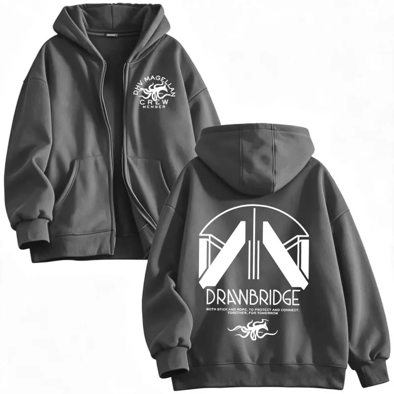 DHV MAGELLAN Crew Member Game DEATH STRANDING 2 on The Beach Zipper Hoodies Men Women Clothing Zip Up Hooded Sweatshirts Jackets