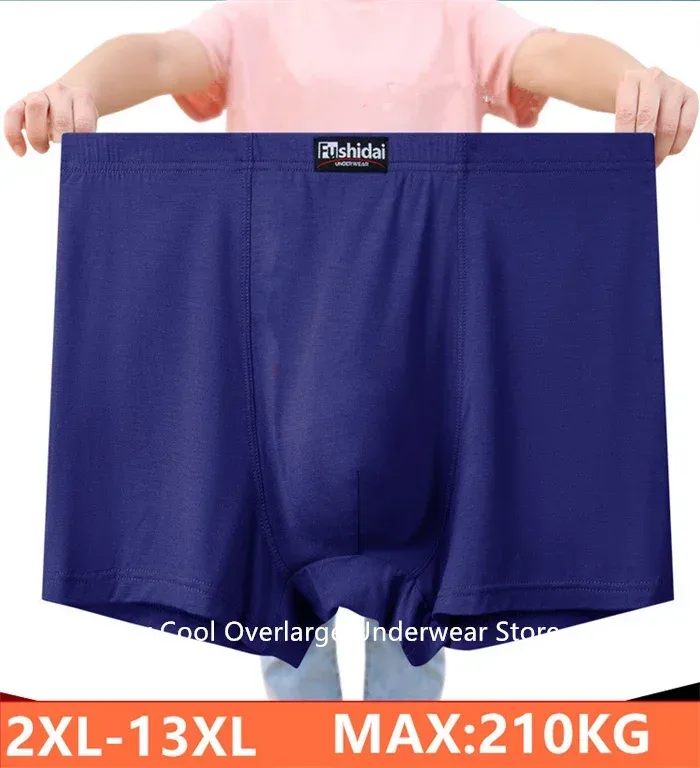 Boxershorts Men Modal Panties 200KG Soft 13XL Panlalaking Panloob Plus Size 12XL Jumbo Underpant Loose 9XL 5XL Red Black Malaking Boxer — image 21