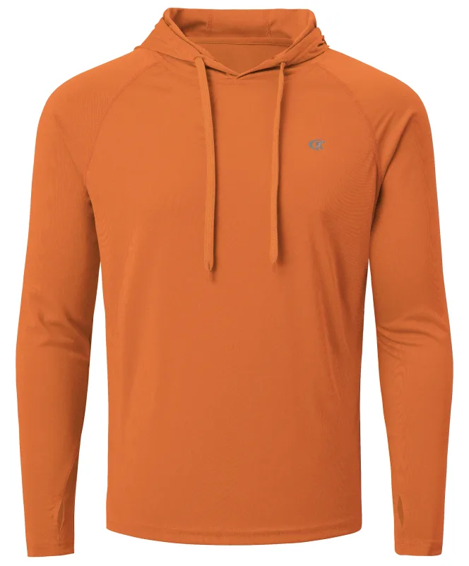 Camiseta masculina de verão com manga comprida UPF 50+ com capuz Rash Guard Camiseta de secagem rápida para esportes ao ar livre pulôver de corrida — image 16