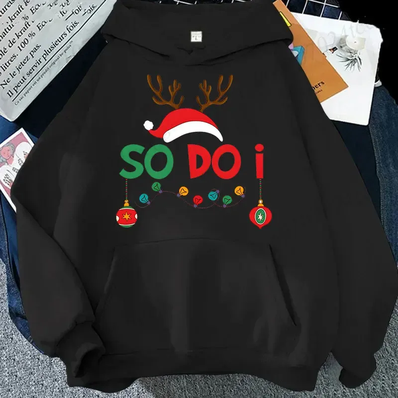 Par julmatchande huvtröjor Set I Don't Do Matchande juldräkter Tryck Sweatshirts Jul Familjefest Matchande toppar — image 7