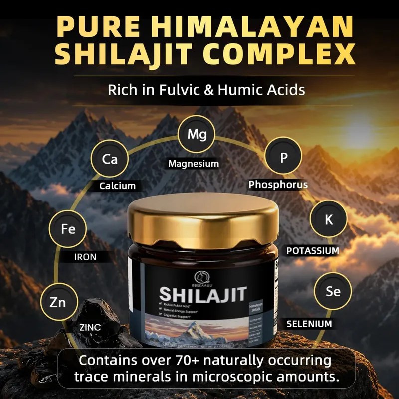 204MG természetes Shilajit gyanta eredeti ital ásványi kiegészítők az immunrendszer anyagcseréjéhez, általános fizikai egészséghez — image 1