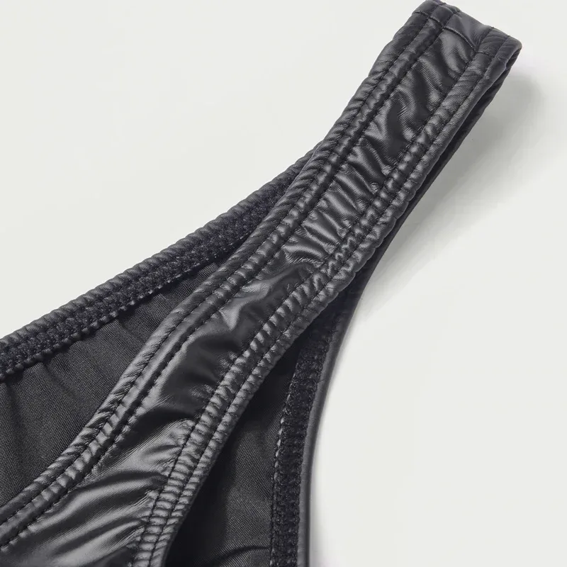 Panlalaking Faux Leather Bikini Briefs Underpants U Pouch Sexy Slips para sa Mga Lalaki De-kalidad na Lingerie Cuecas Calzoncillos Panlalaking Panty — image 4