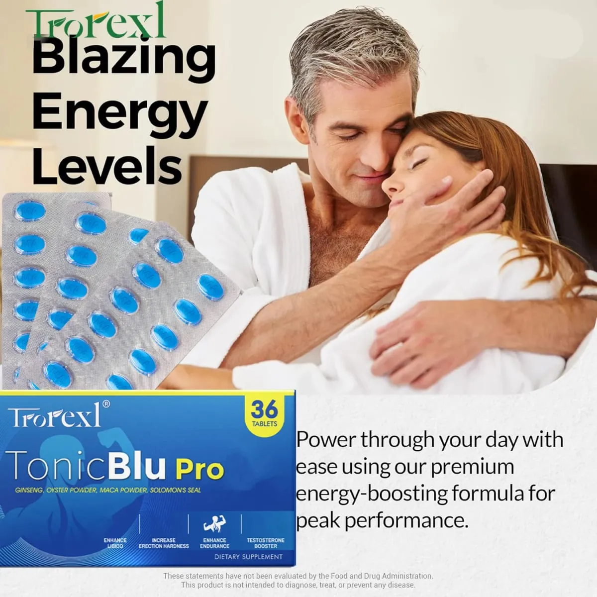 36-360 Pill Blue Tablets Health Product Men Power Klinikailag bizonyított formula — image 2
