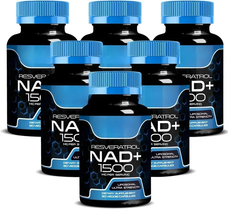 Κάψουλες NAD+ με φυτικό αντιοξειδωτικό συμπλήρωμα ρεσβερατρόλης που υποστηρίζει την ενέργεια των κυττάρων και την αντιγήρανση για γυναίκες άνδρες 90 τεμάχια