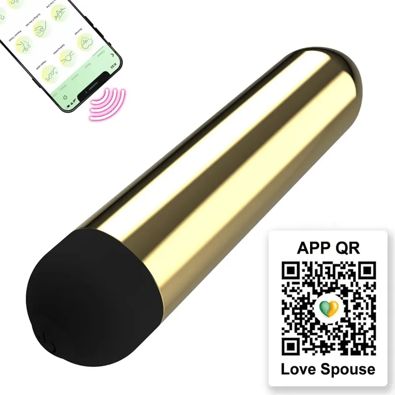 Erőteljes Bullet Vibrator APP Bluetooth Control Clitoral G Spot stimuláló masszírozó mini anális punci stimuláló szexjáték nőknek