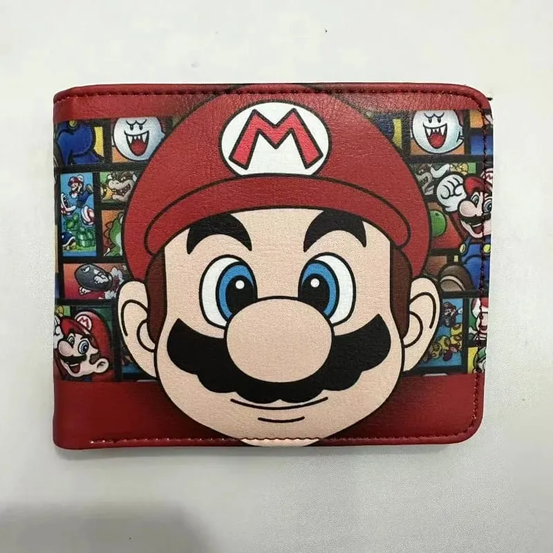 Κοντό πορτοφόλι Super Mario Student Personality Kawaii PU Αδιάβροχο Πολυλειτουργικό Βολικό αναδιπλούμενο κλιπ αλλαγής κάρτας — image 2