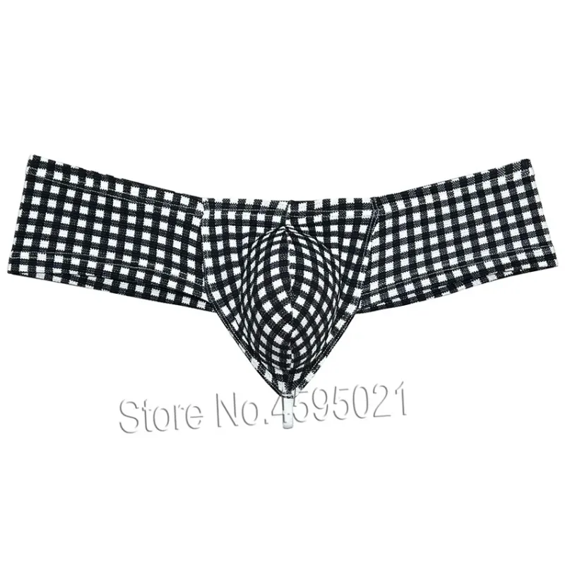 Men Micro Boxer Briefs Enhance Pouch Bikini Briefs String Crotch Brazilian Underwear Sexy Breathable Bubble Knitted Hipster