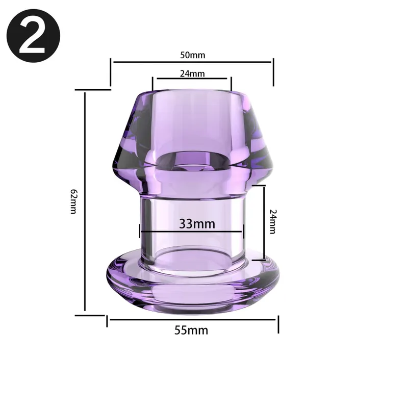 Hollow Vaginal Peephole Vaginal Peephole Anal Plug Vaginal Dilation Anal Dilation BDSM Enema Sex Toy Butt Plug for Men Women — image 13