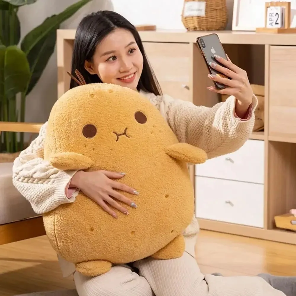 PP Cotton Small Potato Plush Doll Fluffy Soft Funny Food Plush Doll Cartoon Plush Stuffed Plant Spud Throw Pillow — image 2