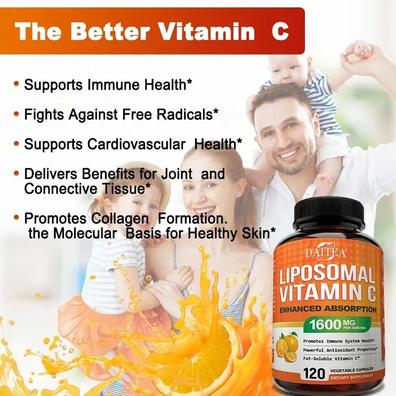 Emotional Well-Being & Bone Health Support with Liposomal Vitamin C Cardiovascular & Adrenal Health