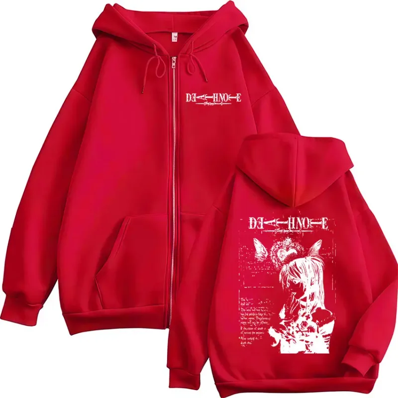 Anime Death Note Misa Amane Zipper Hoodies Men Women Clothing High Quality Fashion Casual Zip Up Hooded Sweatshirts Jacket Coats — image 4