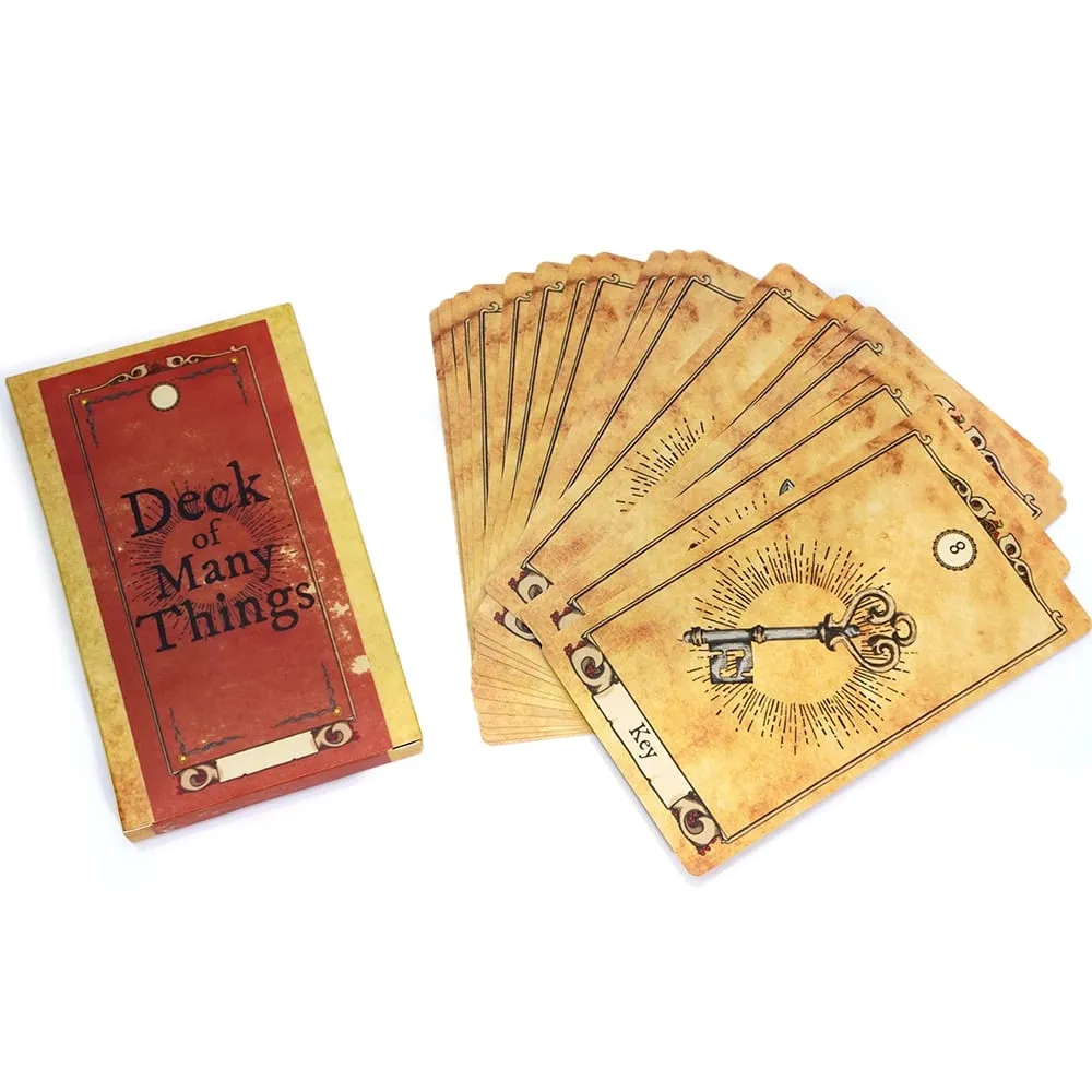 Deck of Many Things Στυλ Vellum 12X7cm Μέγεθος Εμπνευσμένο Περιπέτειες Fantasy Roleplay Επιτραπέζιο RPG αξεσουάρ με εικονογραφημένη κάρτα — image 2