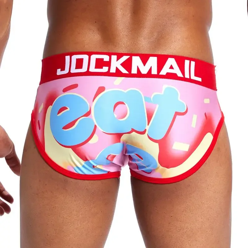 Mapaglarong masaya Sexy Men Underwear Print Underpants Ice silk Briefs Cueca Gay Male Panties Slip 21 Pattern design Shorts — image 5