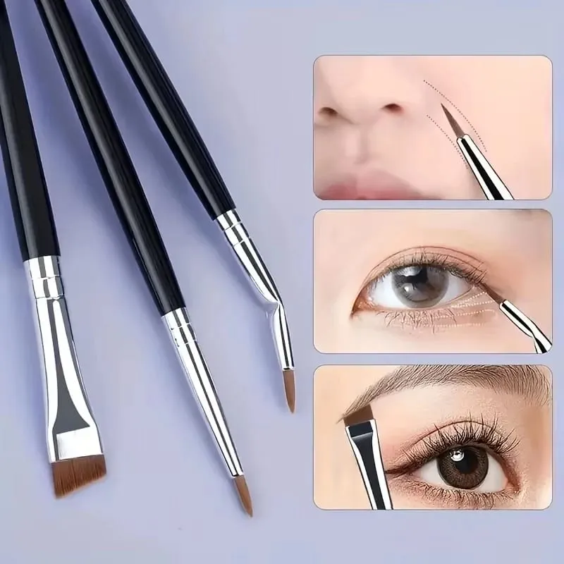 7-Piece Precision Eye Makeup Brush Set Ultra-Thin Eyeliner Eyebrow and Lower Lash Detail Brushes for Flawless Daily Eye Make — image 4