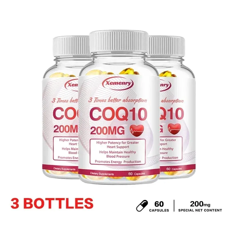 Coenzyme Q10 Κάψουλες 200mg -Παρέχουν Ενεργειακή Υποστήριξη Καρδιάς και Καρδιαγγειακής Υγείας Προάγουν το μεταβολισμό Αντιοξειδωτική