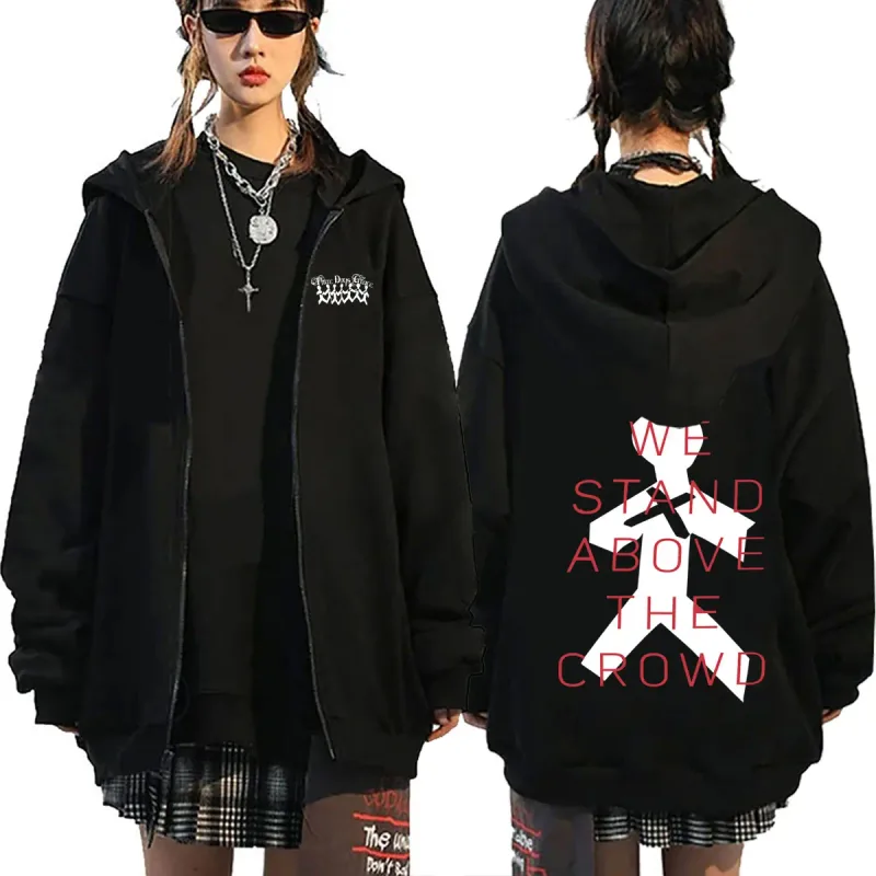 Rock Band Three Days Grace We Stand Above The Crowd Zipper Hoodie Men Women Oversized Zip Up Hoodies Male Fashion Jacket Coat — image 1