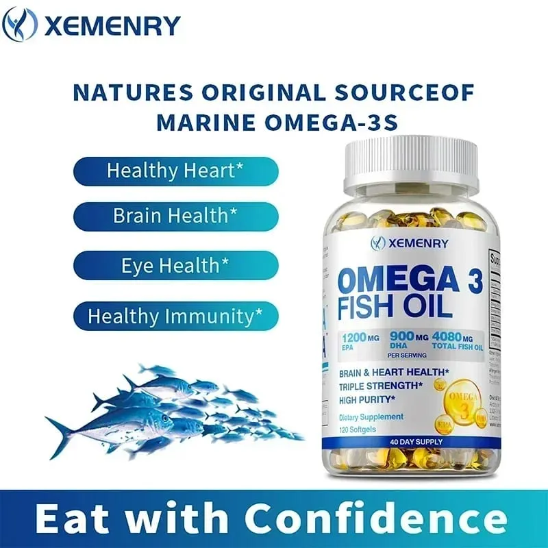 Omega-3 Fish Oil - Enhance Memory Concentration and Cognition Promote Brain and Eye Health Enhance Immune Function — image 4