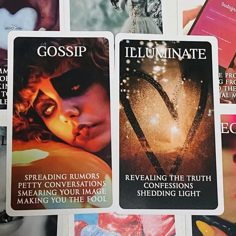 Mystic Black Rose Oracle Deck 78 Pcs Situations Tarot Cards Twin Flame Love Keywords Deck Healing Shadow Work Unique — image 5