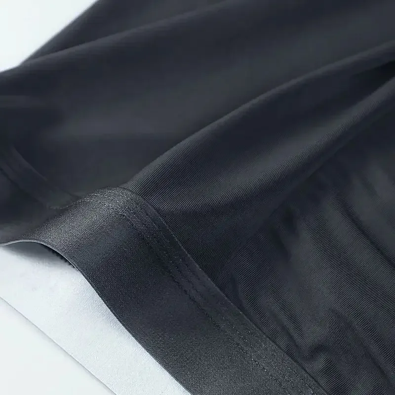 Men's Ice Silk Boxer Briefs Solid Color Quick-Dry Underwear Soft Breathable Low-Rise Trunks S-6XL Boys Underwear Boxershorts Men