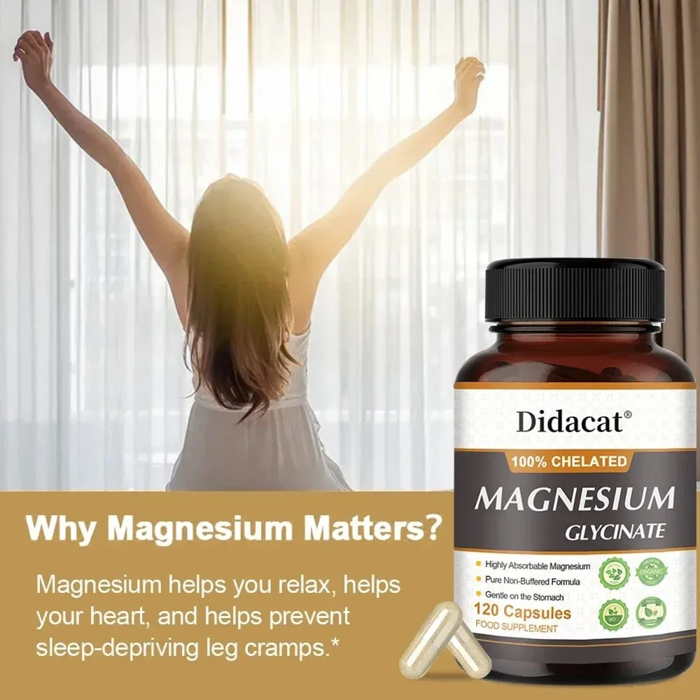 Magnézium-glicin 500 mg - Támogatja az izmok működését, javítja az alvás minőségét Támogatja a szív- és érrendszeri és az anyagcsere egészségét — image 6
