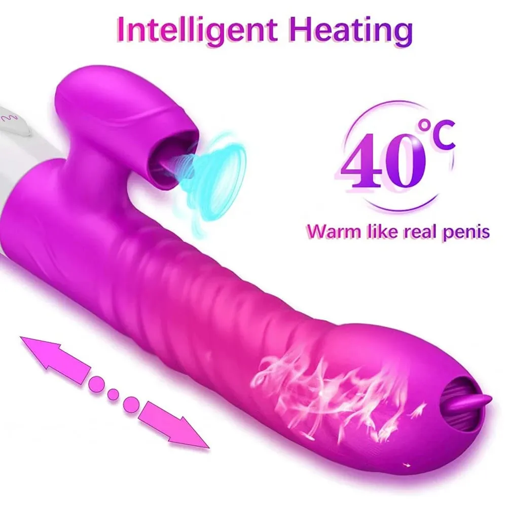 Fast Orgasm Vibrator Dildo For Women Licking Heating Vibrators Clitoris G-Spot Stimulator Vibro Female Clit Sucker Adult Sex Toy — image 4