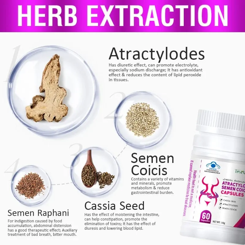 Natural Cassia Seed & Coix Seed Pills Detox Slim Booster Metabolism Burn Fat 100% Herbal Vegan & ΧΩΡΙΣ ΠΑΡΕΝΕΡΓΕΙΕΣ — image 3