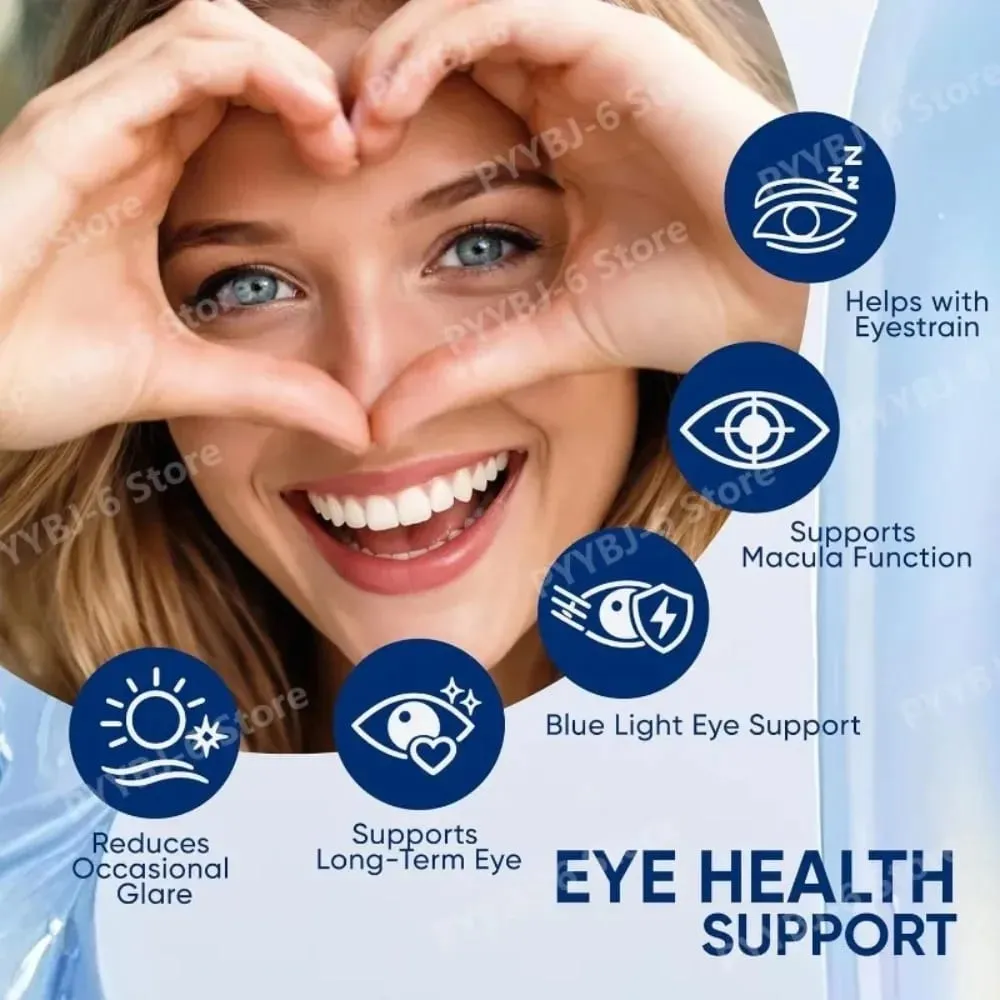 15-in-1 Advanced Eye Formula with Lutein Zeaxanthin Astaxanthin Bilberry & Saffron Visual Comfort Support 60 Capsules