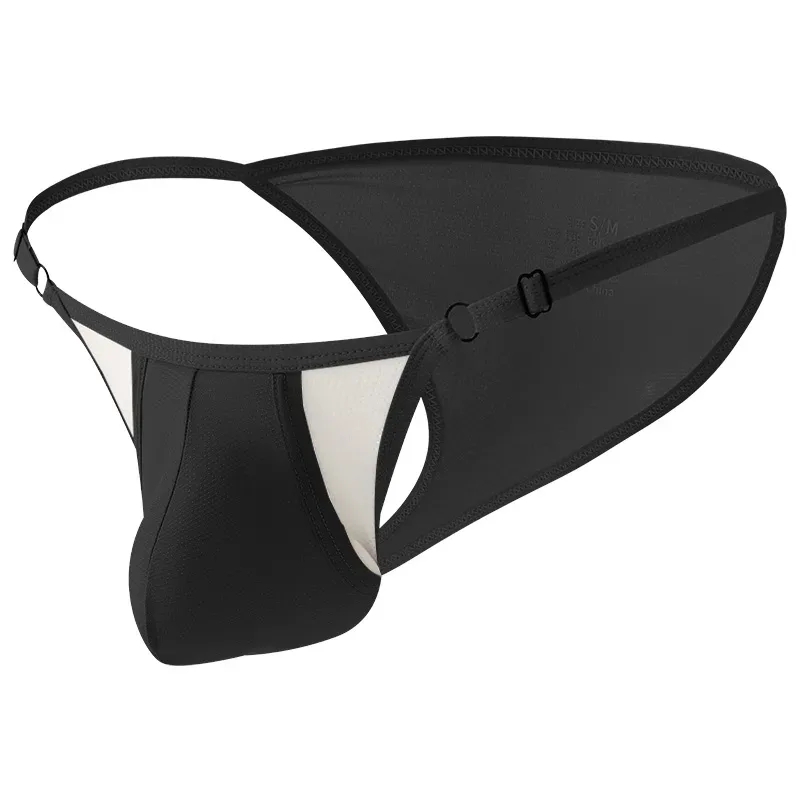Cuecas masculinas de seda gelada com frente aberta e cintura ajustável – roupa íntima respirável sexy de verão para ajuste confortável — image 21
