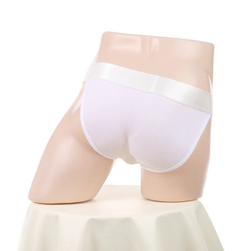 Mesh Underwear Men Sexy Briefs Buckle Bulge Pouch See‑Through Underpants Male Sheer Lingerie Panties — image 6