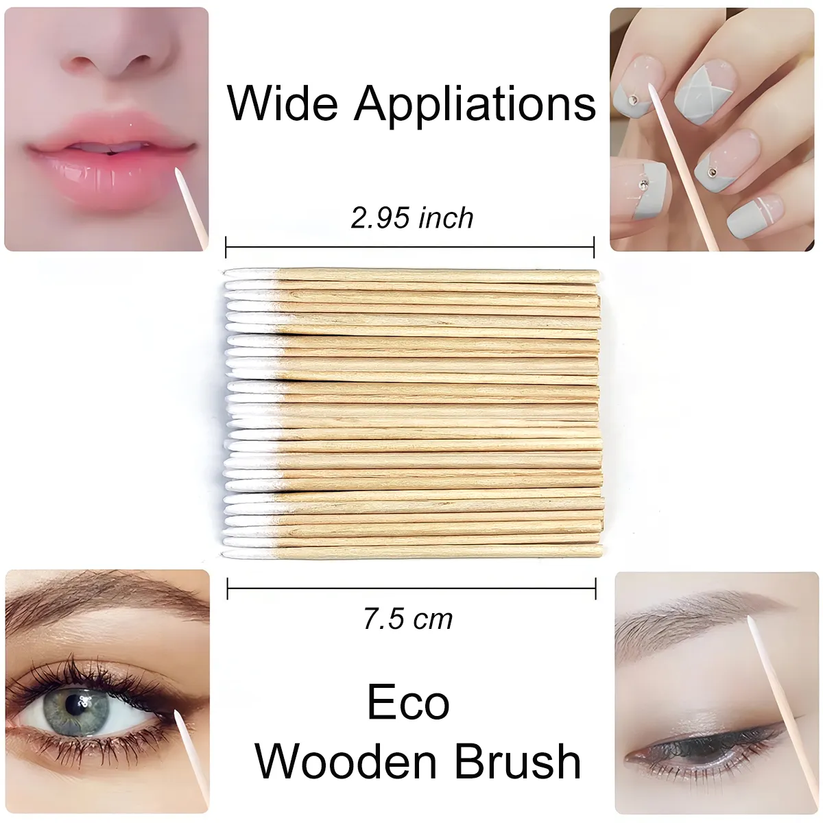 50/100/300/500pcs Eyebrow Eyelash Brushes Eyelash Spoolies Mascara Wands Applicator for Eyelash Extension Makeup Tool LAUKISS — image 6