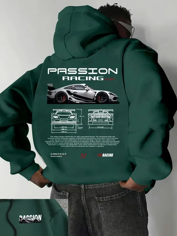 Kaswal na hoodie alphabet print ng lalaki na maluwag na fit - Bahrain streetwear 22ss men clothing hoodies hoodie men one piece haikyuu — image 8