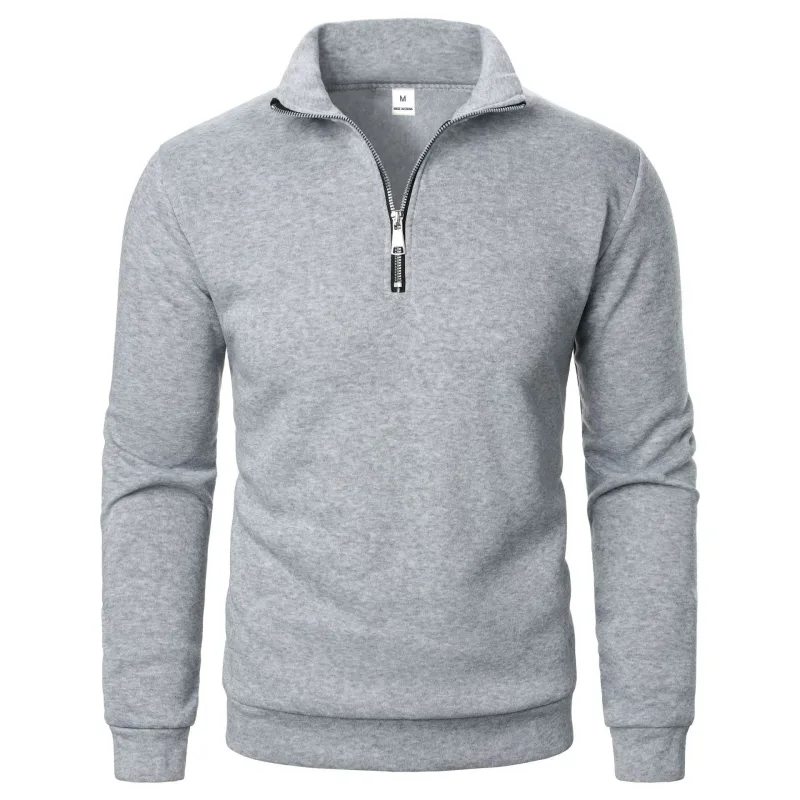 Frühling Herbst neue Casual Halb Zipper stehkragen sweatshirt Trend Einfache schlanke männer Pullover langarm tops männer sweatshirt — image 10