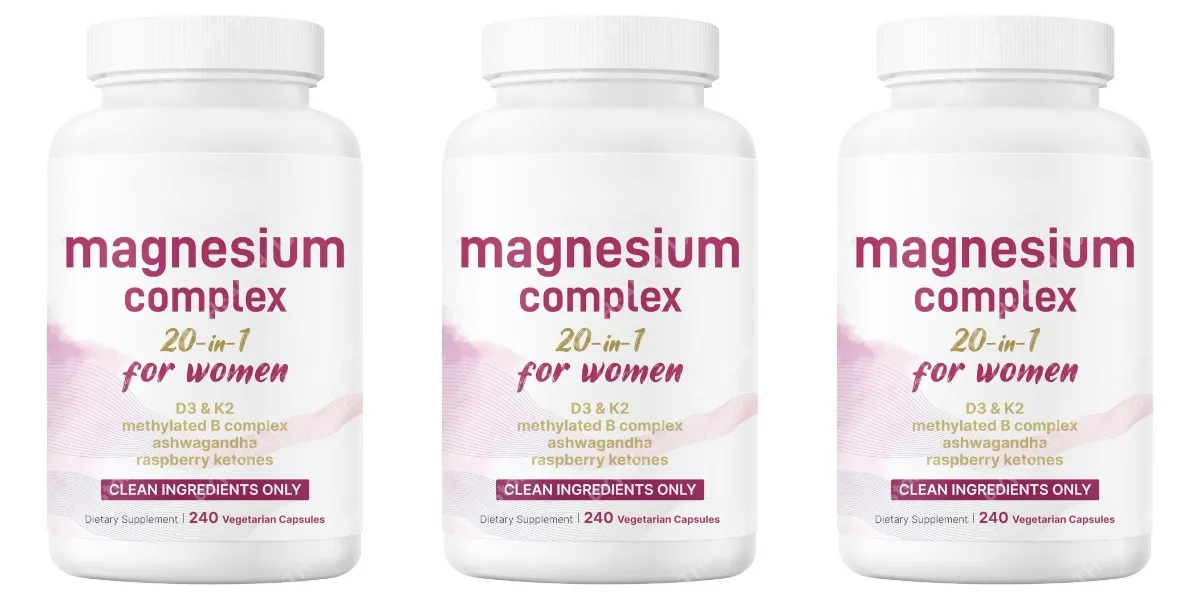 Magnesium Complex for Women Capsules with D3 K2 B12 Biotin & Ashwagandha for Energy Calm & Wellness Support 240 Capsules — image 9