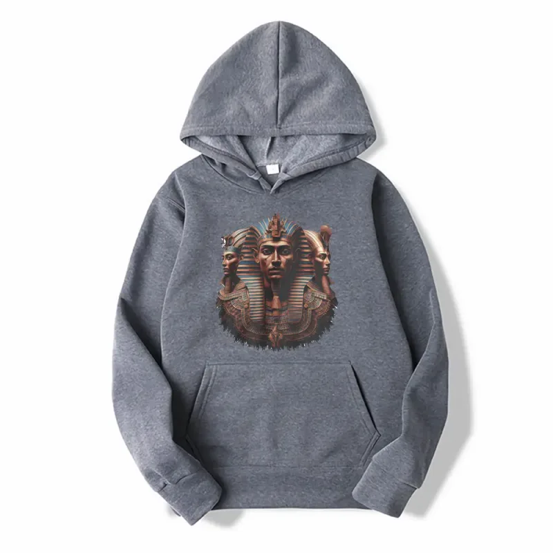 Egyptian Pharaoh Graphic Ancient Egypt Art Meme Hoodie Men Women Vintage Fashion Humor Long Sleeve Hooded Sweatshirts Streetwear — image 5