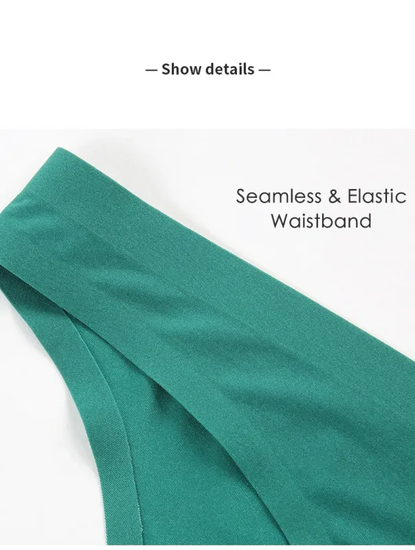 Herr Ice Silk Seamless Ultra-Tunn Underkläder Transparent Snabbtork Sexiga Pouch Trosor Man Seamless Andningsbara Trosor Kalsonger — image 12