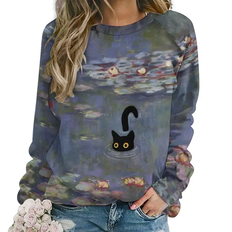 Fashion Butterfly flowers Women round-neck sweatshirt 3D Print Streetwear Autumn Y2k Sweatshirts Pullovers Woman Clothing Tops — image 11