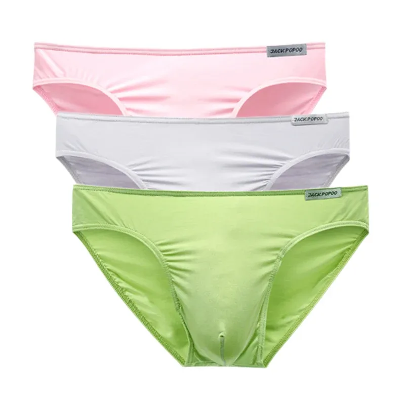 3PCS/Lot Men's Underwear Modal High Quality Soft Briefs Breathable Comfortable Youth Underpants Male Sexy U Bulge Pouch Panties — image 33