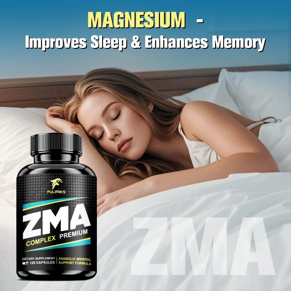 ZMA-kiegészítők kapszulák cink-magnézium-vitamin B-6-vitaminnal támogatják az ízületek általános egészségét, férfiak és nők számára — image 3