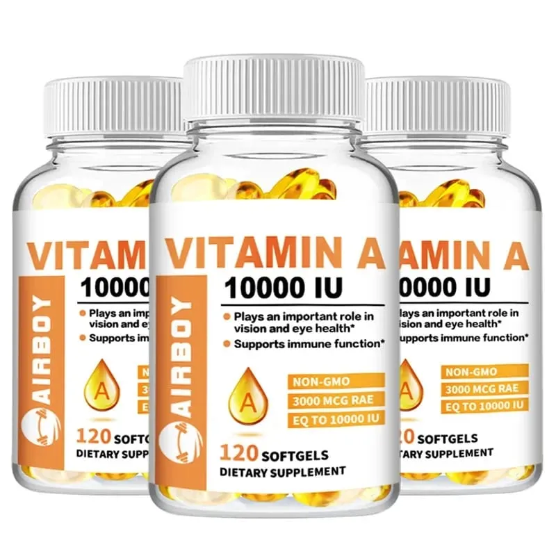 A-vitamin 10000 NE – Támogatja az egészséges látást és az immunrendszer egészségét – GMO-mentes, gluténmentes étrend-kiegészítők — image 2