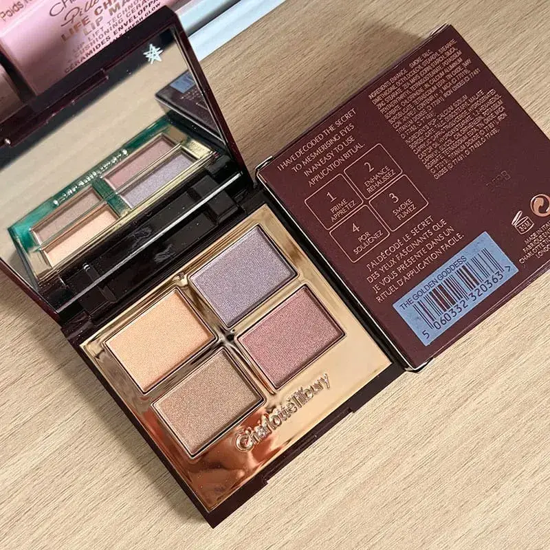CT Makeup Sets Highlighters Lip Blam 4 Color Eyeshadow Palette Lip Gloss Lip Blam Set Pillow Talk Long Lasting Natural Cosmetics
