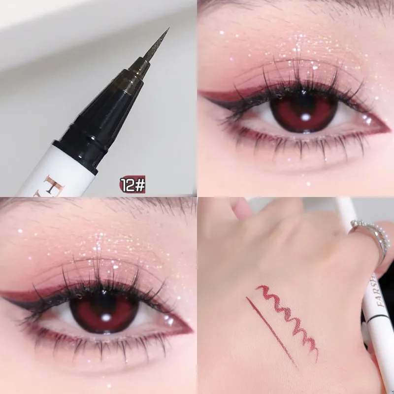Αδιάβροχο στυλό ματιών 12 χρωμάτων Ultra-fine Tip Liquid eyeliner μακράς διαρκείας Eye Liner Quick-Dry Πολύχρωμο μακιγιάζ για Cosplay — image 8