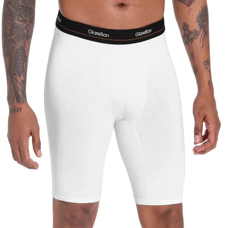 4pc Set Long leg White Cotton Boxer Men Underwear Male Brand Panties And Underpants For Homme Luxury Shorts Box Slip Briefs Soft — image 8