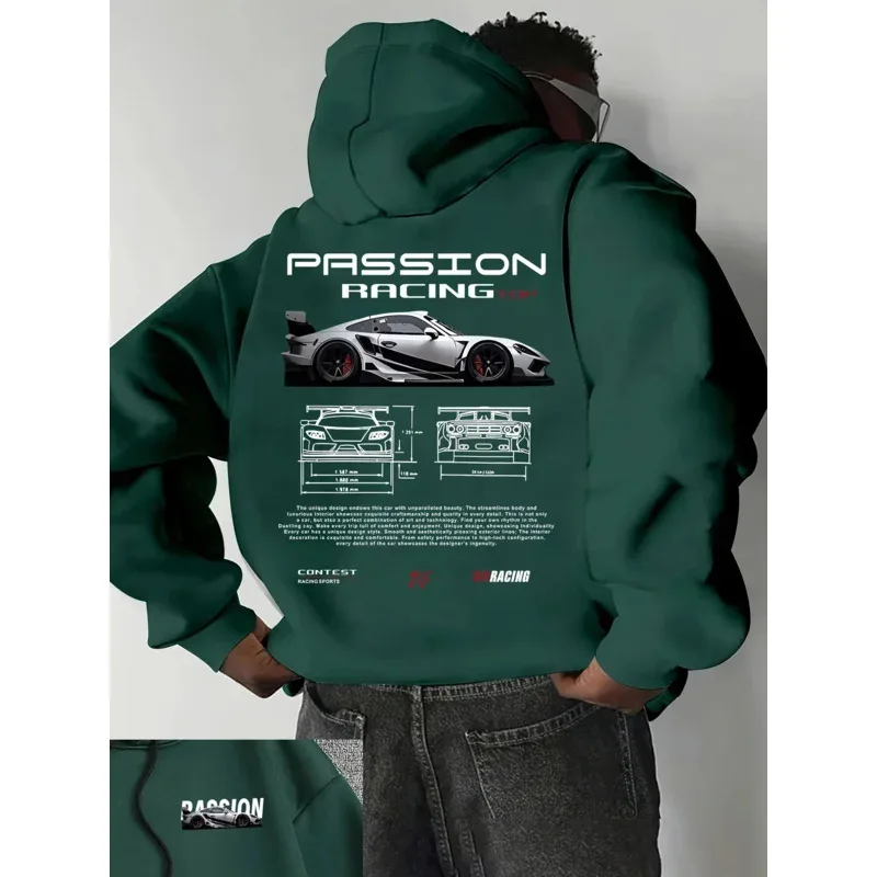 Kaswal na hoodie alphabet print ng lalaki na maluwag na fit - Bahrain streetwear 22ss men clothing hoodies hoodie men one piece haikyuu — image 5