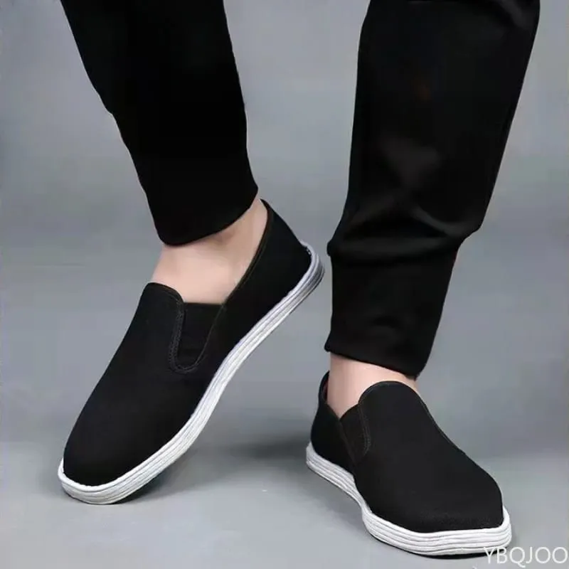 Új férfi ruhával Cipők Kézzel készített légáteresztő lapos Kényelmes könnyű munkacipő Alkalmi Férfi Lusta Vászoncipő Zapatos Homme