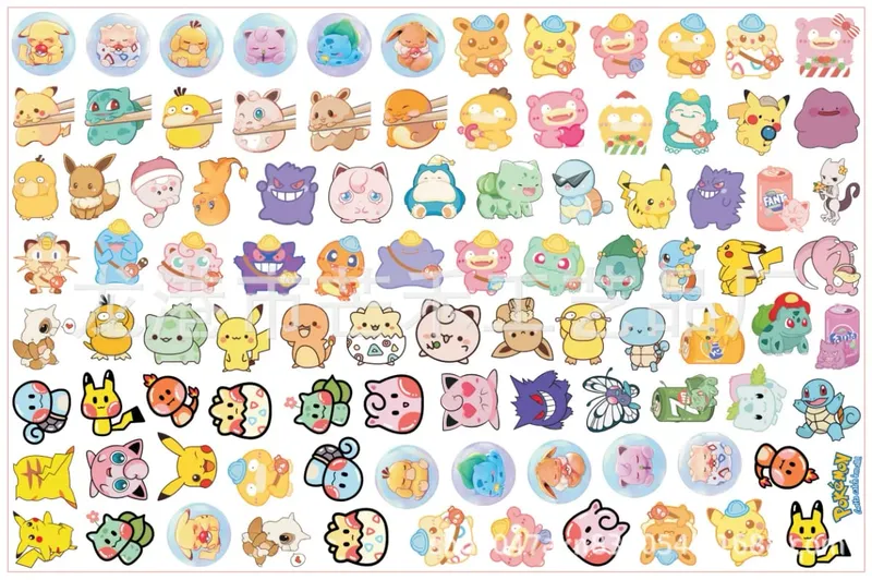 Pokemon Acrylic DIY Patch Kawaii Pendant Ειδικού σχήματος κοπής Anime Cartoon διπλής όψης Υλικό φουρκέτας μπρελόκ εκτύπωσης — image 13