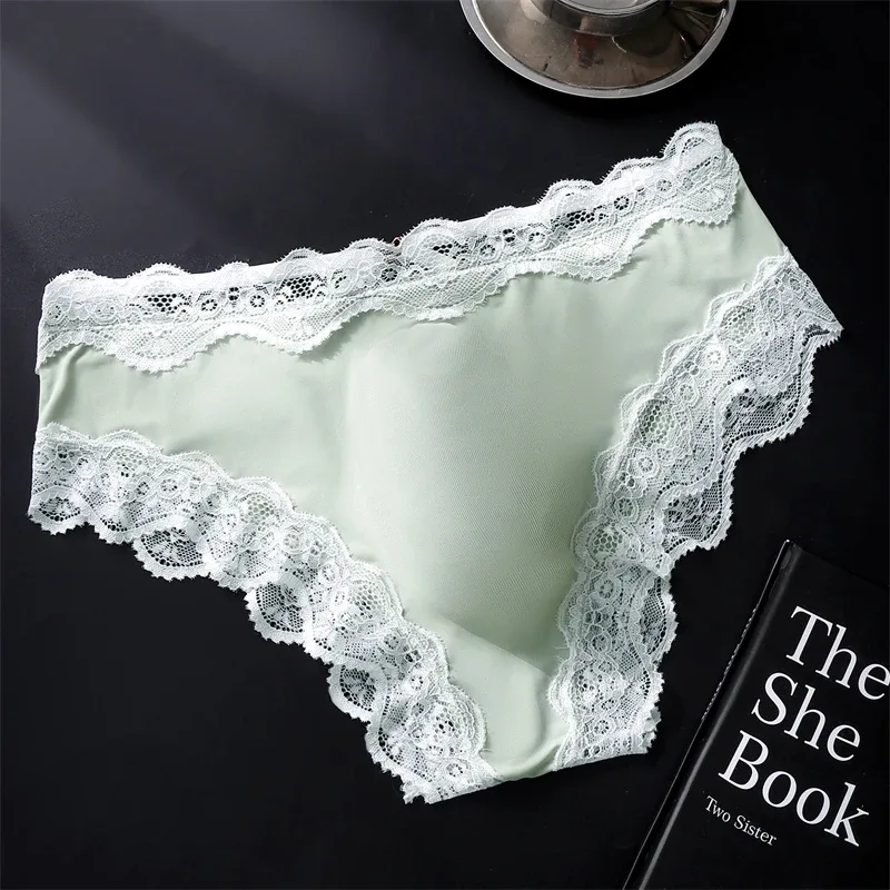 New adults 18 plus size cuecas masculino Lace 3D convex bag sexy men's underwear high elasticity string homme ice silk man thong — image 4