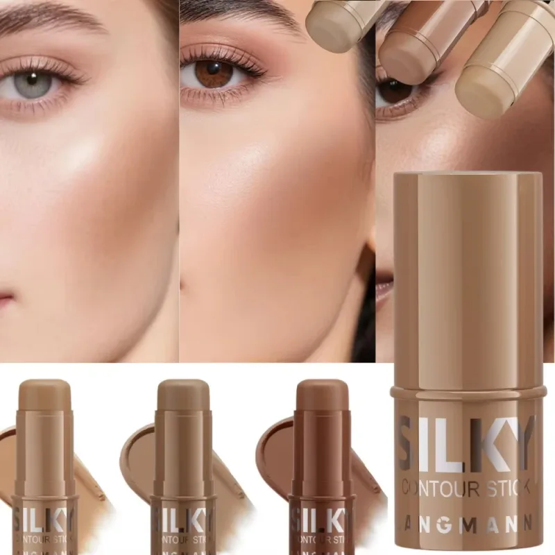 3 Color Full Coverage Concealer For Spot Acne Print Repair Dark Circles Contour Shading Cream Palette Face Base Korean Makeup — image 3
