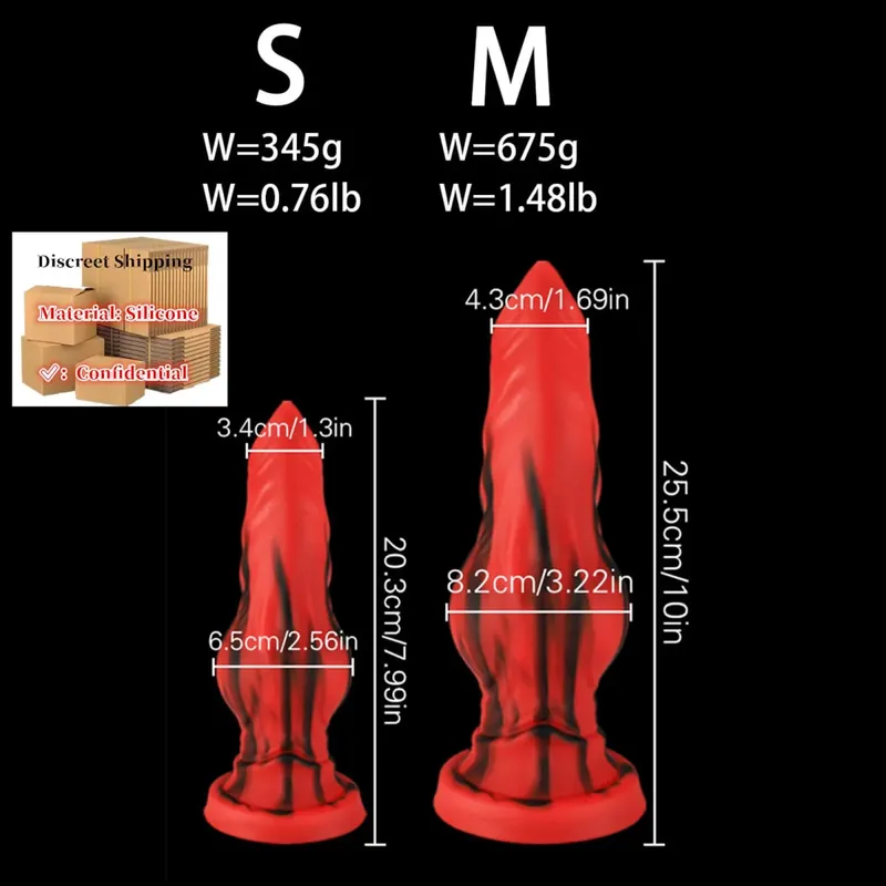Malaking Silicone Fantasy Animal Dildo Anal Plug Prostate Sex Para sa Mga Lalaki Babae Big Knot Dog Dildo Suction Cup Butt Plug Cock Sex Toys18 — image 12
