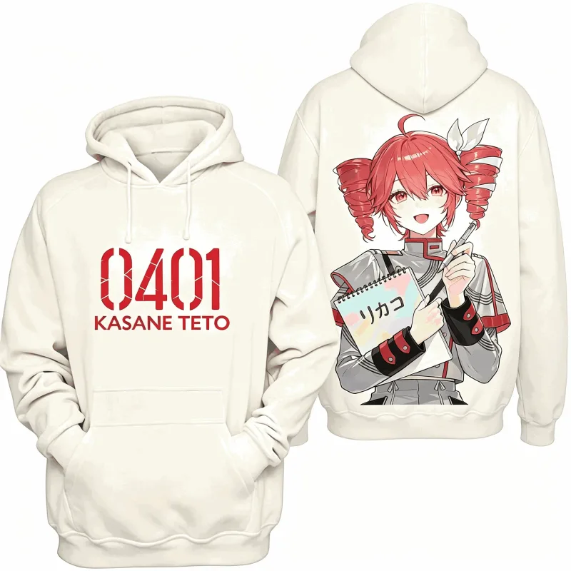 Kasane Teto Printed Oversized Unisex Vintage Loose hoodies for Men Women Fleece warm Casual Retro Fashion high quality Couples — image 16